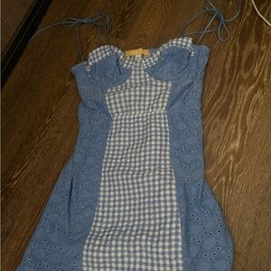 Urban Outfitters Blue and White Gingham Dress